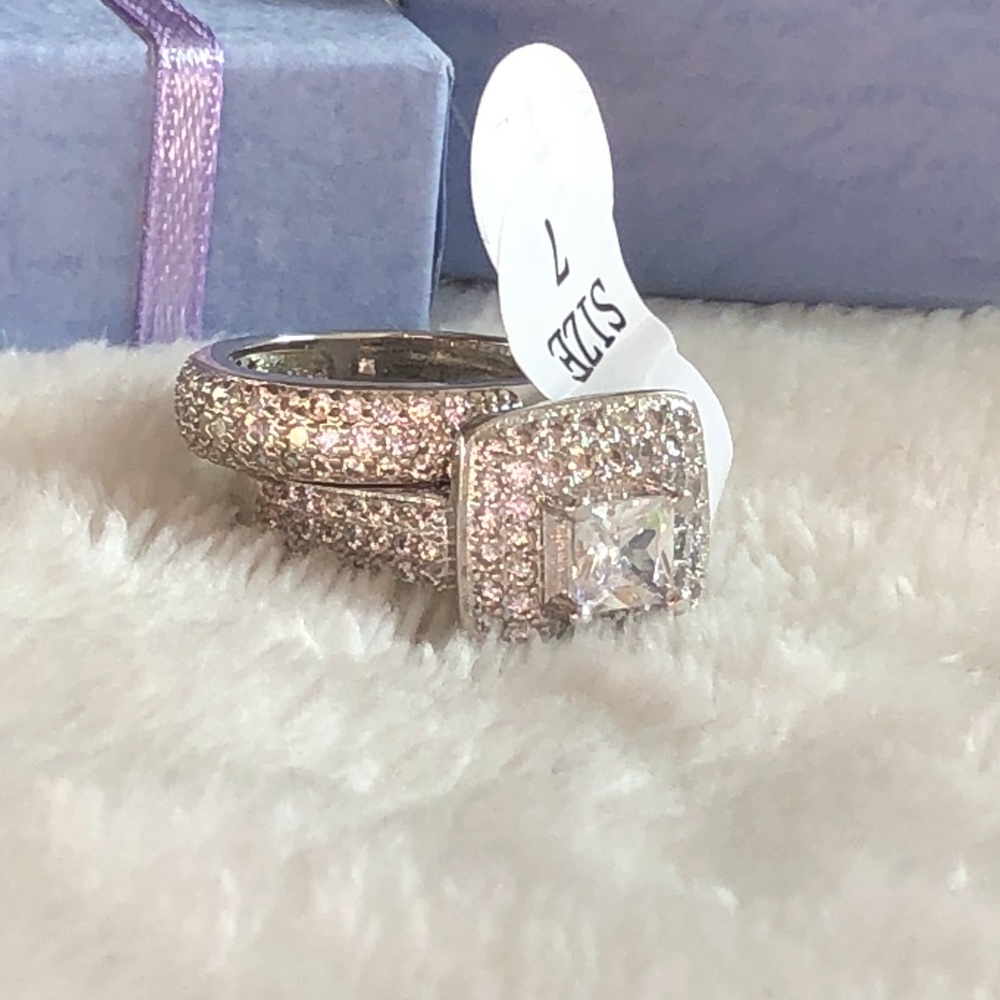🎁🎁LAST ONE‼️Topaz 14KT White Gld/filled Ring🎁🎁 - Picture 2 of 6